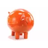 Escote decorativo escultura diseño COCHON en resina H65 cm (Naranja)