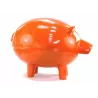 Statue dekorative Skulptur Design COCHON in Harz H65 cm (Orange)