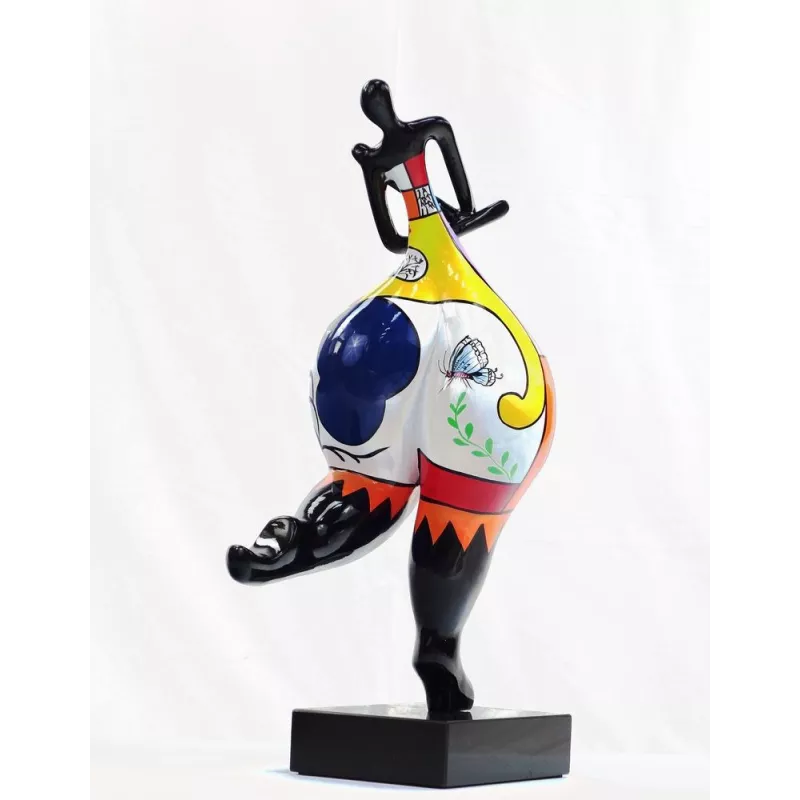 Statue Femme Abstraite Multicolore En Résine – Sculpture Moderne & Colorée Pour Salon, Bureau Ou Jardin