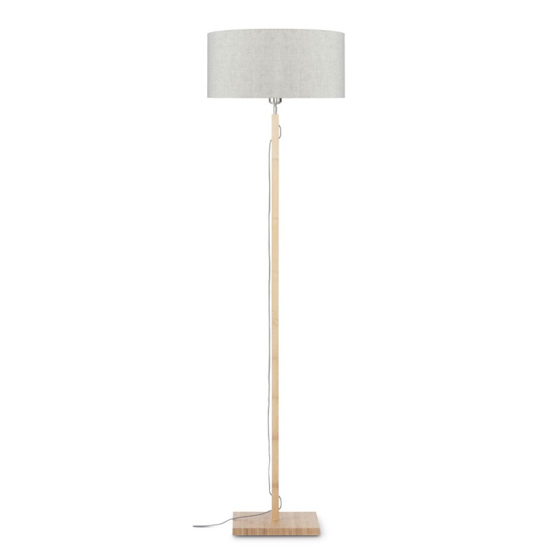 Lampe sur pied en bambou et abat-jour lin écologique FUJI (naturel, lin clair) à associer à Lampes Sur Pied De Jardin Résistante