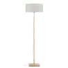 Bamboo standing lamp and FUJI eco-friendly linen lampshade (natural, light linen) to associate with Scandinavian Floor Lamps Wit