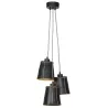 Lampe à suspension en pneu recyclé AMAZON SMALL 3 abat-jours (noir)