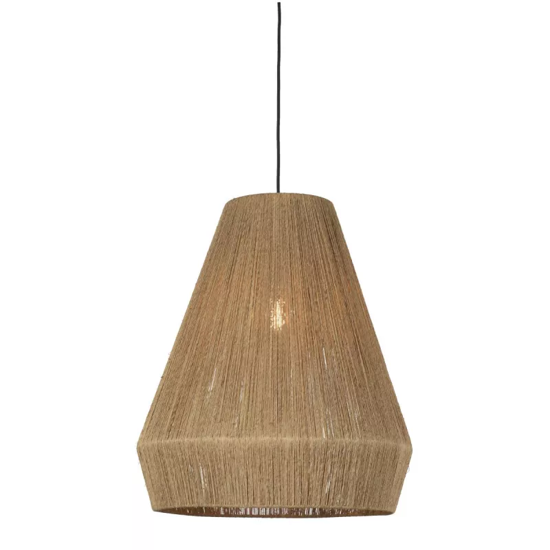 Lampe à suspension en jute IGUAZU XL (Ø 50 cm) (naturel) à associer à Lampes Suspendues En Bois Massif De Haute Qualité