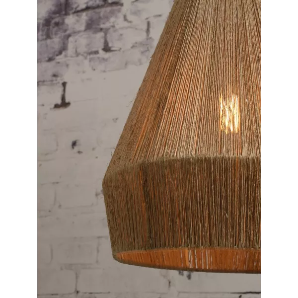 IGUAZU XL jute suspension lamp (50 cm) (natural) to associate with Hanging Lamps With Armrests For More Comfort