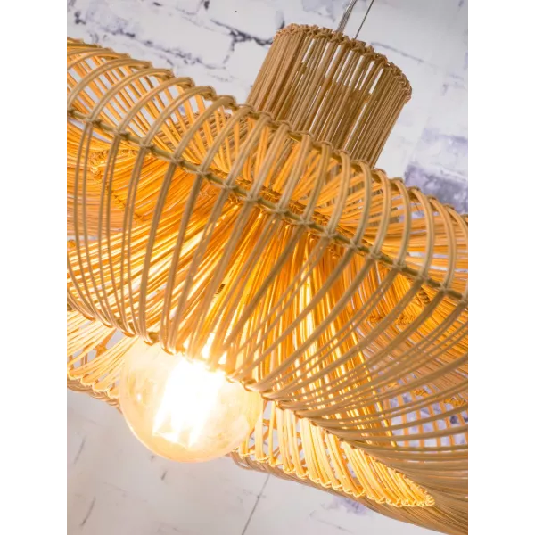 KALAHARI XL 2 lampshade (natural) rattan suspension lamp to associate with Weatherproof Garden Hanging Lights