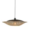 Lampe à suspension en bambou KALIMANTAN SMALL (naturel, noir)