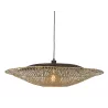 Lampe à suspension en bambou KALIMANTAN XL (naturel, noir)