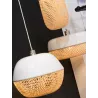 Lampe à suspension en bambou MEKONG oval (Ø 40 cm) (blanc, naturel)