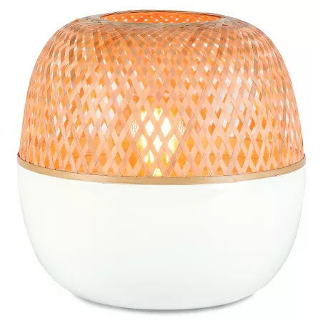 Lampe de table en bambou MEKONG SMALL (blanc, naturel)