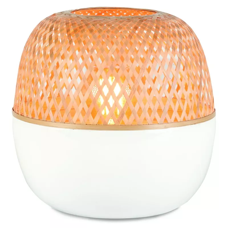 Lampe de table en bambou MEKONG XL (blanc, naturel)