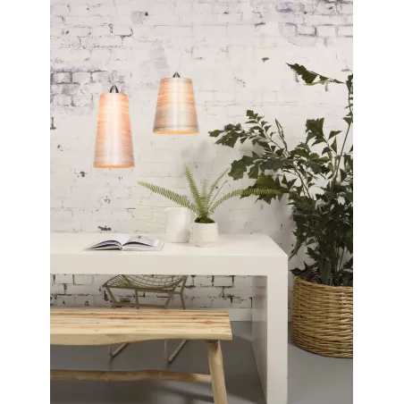 Lampe à suspension en abaca SAHARA XL (naturel)