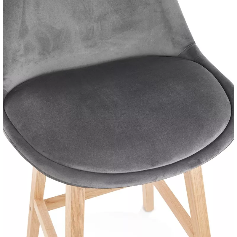 Sgabello barra di design scandinavo in piedi di colore naturale CAMY  (grigio)