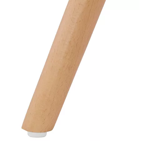 Skandinavische mittlere Höhe Bar Pad in Mikrofaser Füße Holz natürliche Farbe TALIA MINI (braun) mit assoziieren Funktioneller u