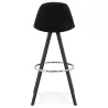 Tabouret de bar design en velours pieds bois noir MERRY (noir) à associer à Tabouret De Bar Chaise De Bar Pliantes Pratiques Et 