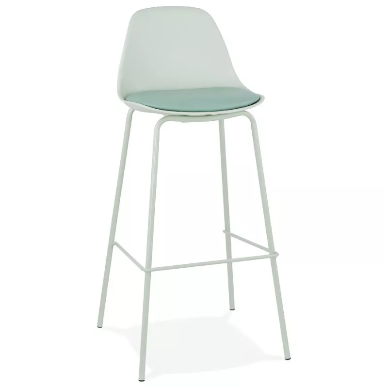 Tabouret de bar chaise de bar industriel pieds vert clair OCEANE (vert clair)