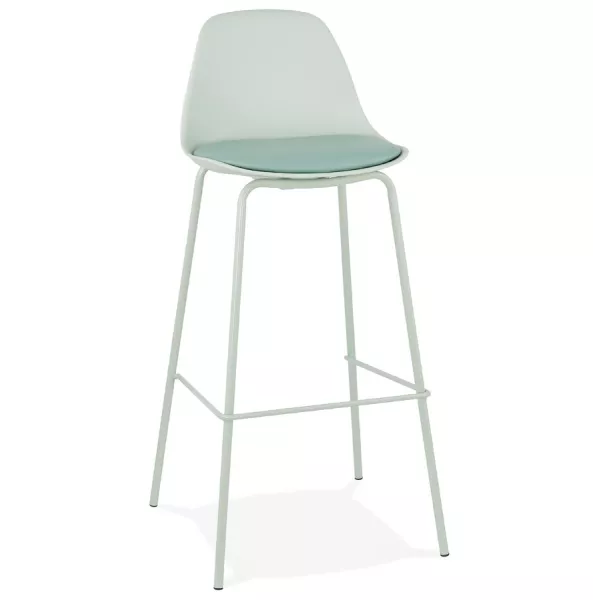 Tabouret de bar chaise de bar industriel pieds vert clair OCEANE (vert clair)