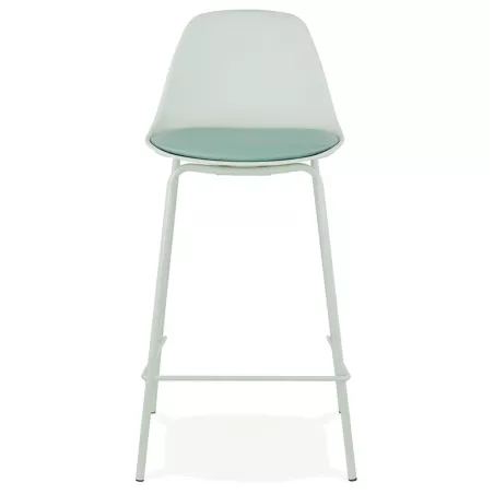 Tabouret de bar mi-hauteur industriel pieds vert clair OCEANE MINI (vert clair)