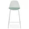 Tabouret de bar mi-hauteur industriel pieds vert clair OCEANE MINI (vert clair)