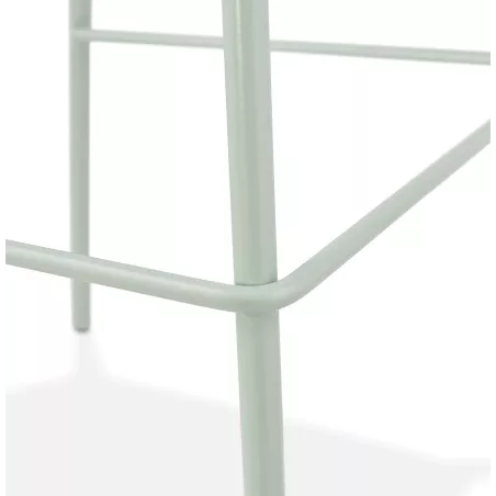 Tabouret de bar mi-hauteur industriel pieds vert clair OCEANE MINI (vert clair)