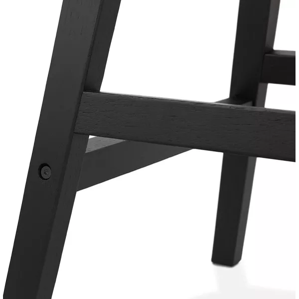 Tabouret de bar mi-hauteur design en velours pieds noirs CAMY MINI (noir)