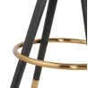 NEKO black and gold-footed velvet bar set (blue) to associate with Bar Stool Scandinavian Bar Chair With A Clean Design