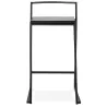 Tabouret de bar mi-hauteur industriel empilable pieds noirs LOIRET MINI (noir)