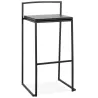 Tabouret de bar industriel empilable pieds noirs LOIRET (noir)