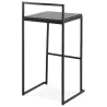 Tabouret de bar industriel empilable pieds noirs LOIRET (noir)