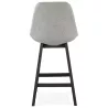 Tabouret de bar chaise de bar mi-hauteur design pieds noirs ILDA MINI (gris clair)