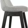 Tabouret de bar chaise de bar mi-hauteur design pieds noirs ILDA MINI (gris clair)