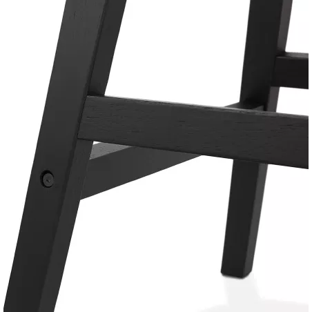 Tabouret de bar chaise de bar mi-hauteur design pieds noirs DYLAN MINI (gris clair)