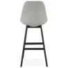 Tabouret de bar chaise de bar pieds noirs ILDA (gris clair)