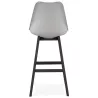 Tabouret de bar chaise de bar pieds noirs DYLAN (gris clair)