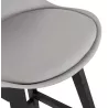 Tabouret de bar chaise de bar pieds noirs DYLAN (gris clair)