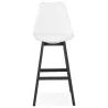 Tabouret de bar chaise de bar pieds noirs DYLAN (blanc)