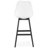 Tabouret de bar chaise de bar pieds noirs DYLAN (blanc)