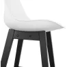 Tabouret de bar chaise de bar pieds noirs DYLAN (blanc)