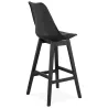 Tabouret de bar chaise de bar pieds noirs DYLAN (noir)