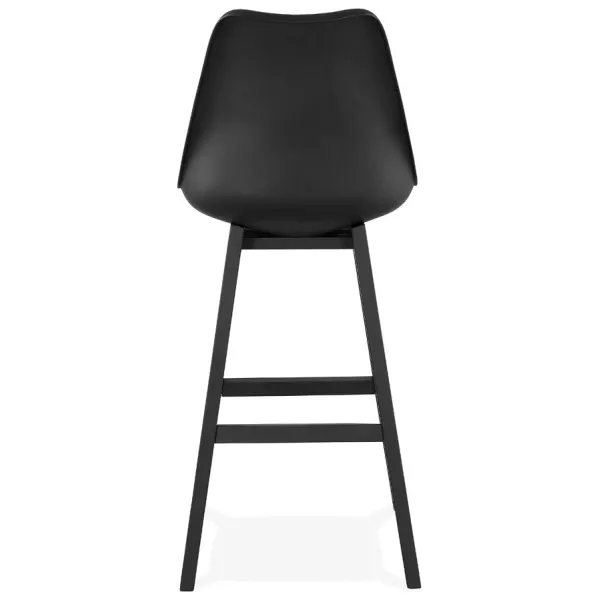 Tabouret de bar chaise de bar pieds noirs DYLAN (noir)