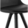 Tabouret de bar mi-hauteur design pieds noirs OCTAVE MINI (noir)