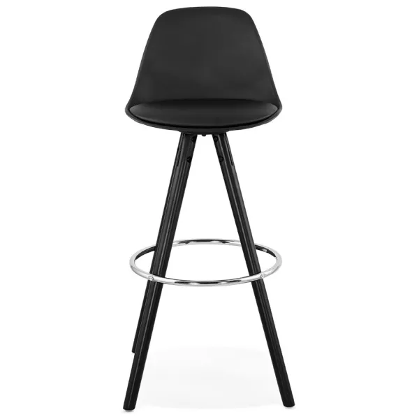 Tabouret de bar chaise de bar design pieds noirs OCTAVE (noir)