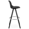 Tabouret de bar chaise de bar design pieds noirs OCTAVE (noir)