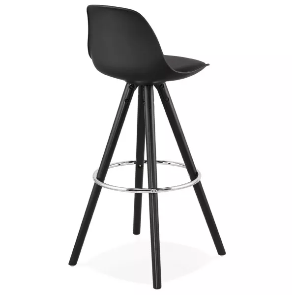 Tabouret de bar chaise de bar design pieds noirs OCTAVE (noir)