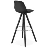 Tabouret de bar chaise de bar design pieds noirs OCTAVE (noir)