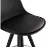 Tabouret de bar chaise de bar design pieds noirs OCTAVE (noir)