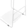 Tabouret de bar mi-hauteur en tissu pieds métal blanc CUTIE MINI (gris clair)