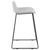 Tabouret de bar mi-hauteur industriel en tissu pieds métal noir CUTIE MINI (gris clair)