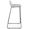 Tabouret de bar chaise de bar industriel en tissu pieds métal noir CUTIE (gris clair)