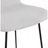 Tabouret de bar chaise de bar industriel en tissu pieds métal noir CUTIE (gris clair)