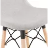 Tabouret de bar design scandinave en tissu PAOLO (gris clair)